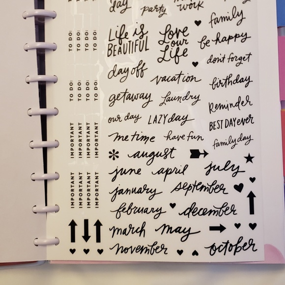 Happy Planner Classic Undated 12 Month white rings - Picture 3 of 8